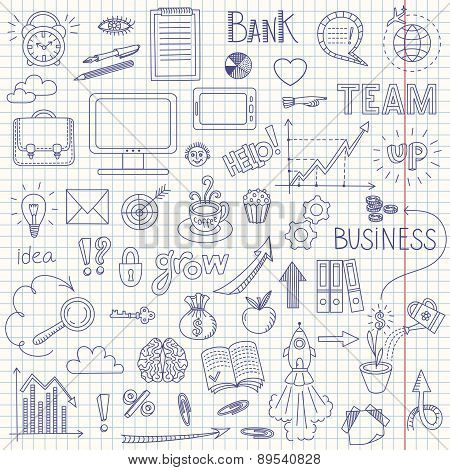 Business Doodle Background