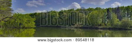 Panoramic Lanscape On A Lake Near Dikanka Village, Ukraine