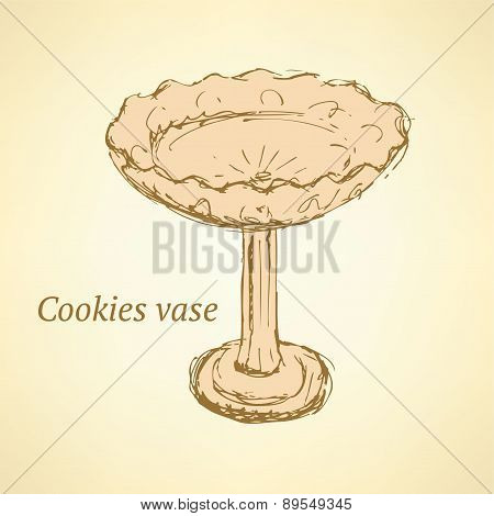 Sketch Cookies Vasel In Vintage Style
