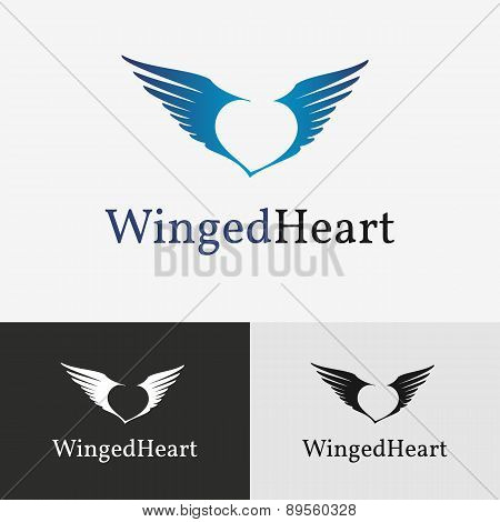 Flying wings Logo template.