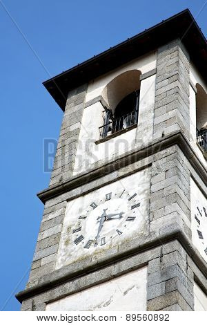 Ternate Old  And Church Tower Bell Sunny Day
