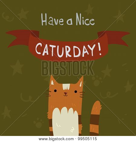 Cats Saturday Postcard.