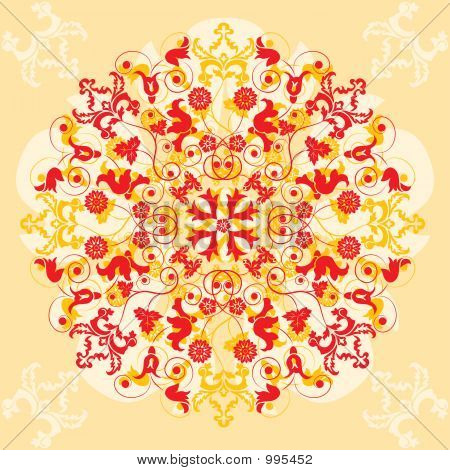 Baggrund blomst, elementer For Design, vektor