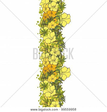 seamless background yellow exotic flowers