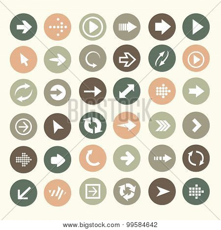Arrow Buttons Color Vector