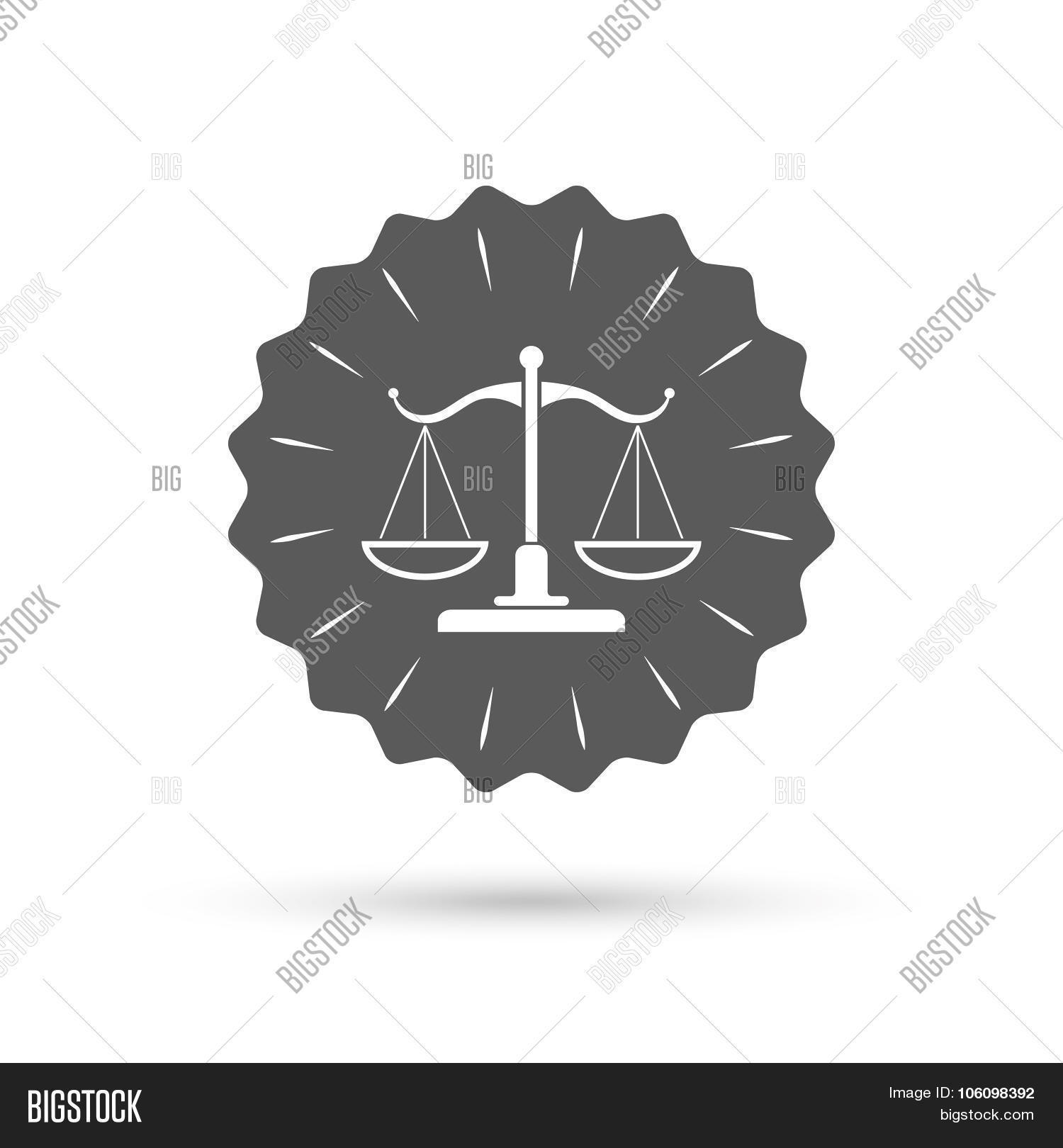 Scales Justice Sign Vector & Photo (Free Trial) Bigstock