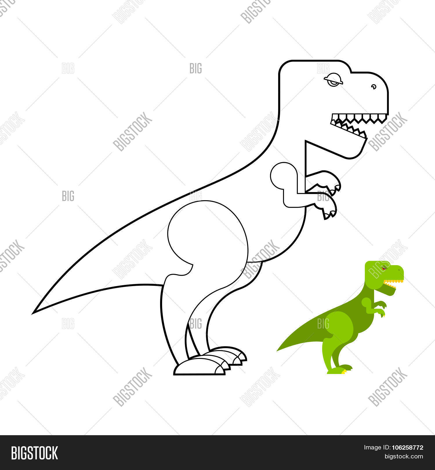 Close Image Preview T Rex Dinosaur Coloring Book