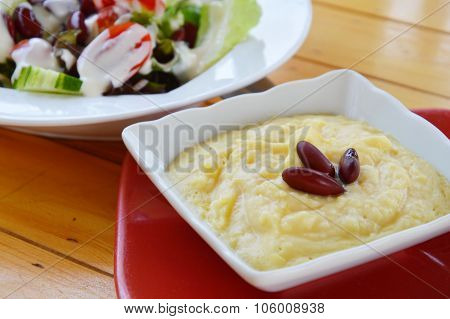 potato mash topping red bean