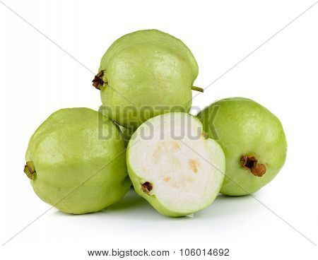 Guava Fruit Isolated On White Background