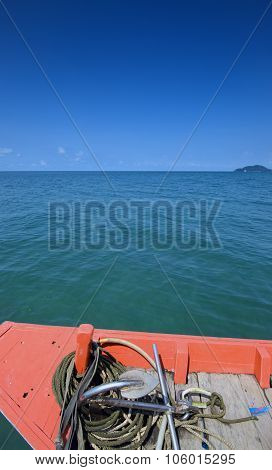 Colorfull Sea Fishing Boats In Ocean Asia
