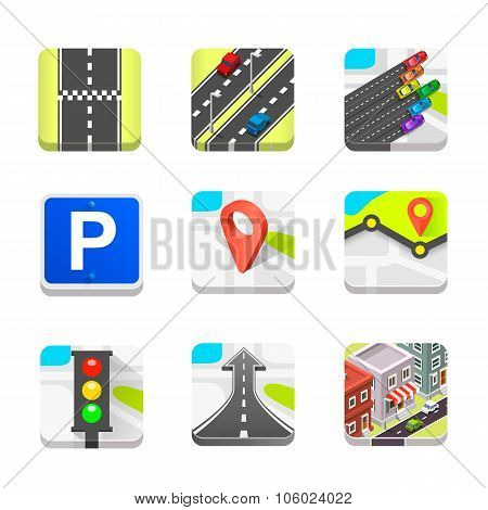 Collection of road icons