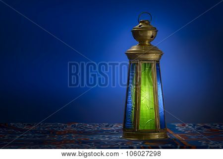 Ramadan Lantern Over Blue