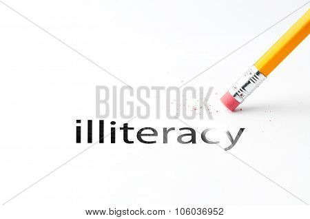 Pencil with eraser