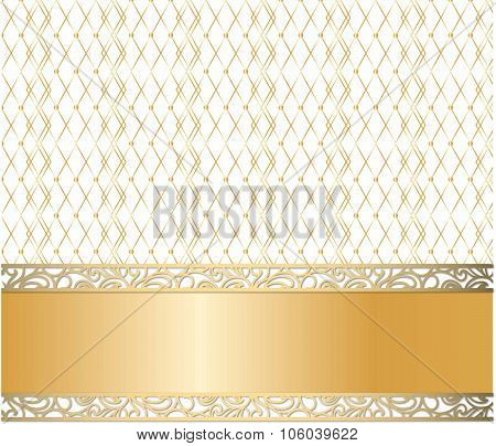 Gold lace card