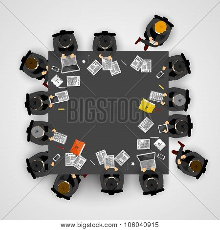 Group of business people working in office