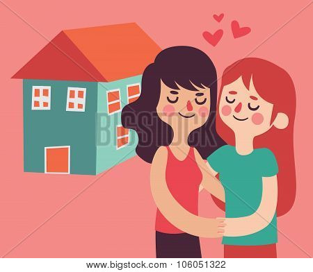 Homosexual Couple Buying A New House