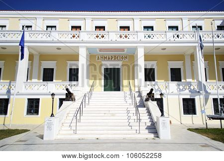 town hall of Salamis island Greece