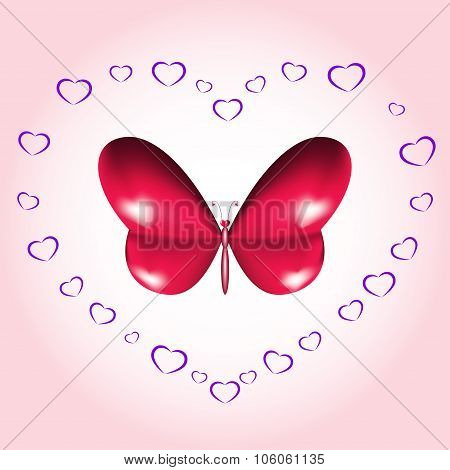 heart butterfly card