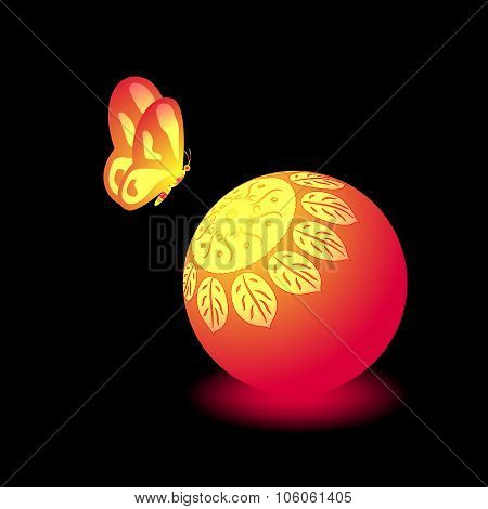 Neon butterfly design