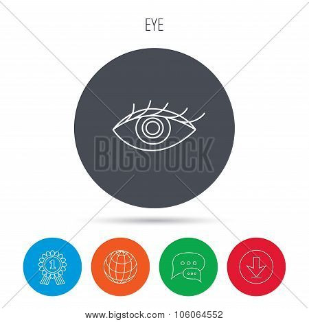 Eye icon. Human vision sign.