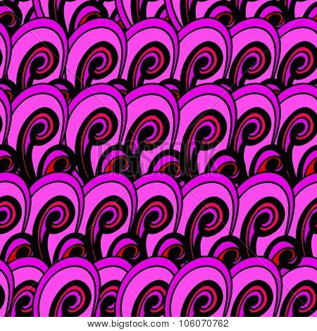 Seamless Multicolor Summer Pattern. Bright Vector Hand Drown Background. Abstract Texture