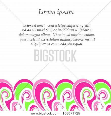 Flayer Template. Color Vector Brochure. Bright Vector Blank With Abstract Ornament