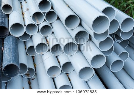 pvc pipes close up