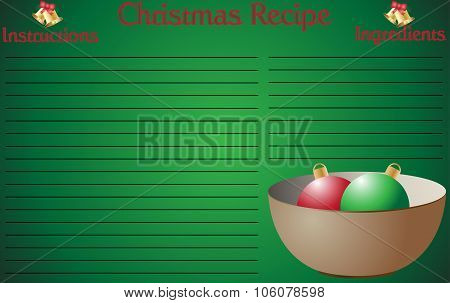 Christmas Recipe Page Bowl