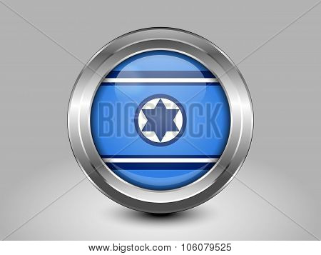 Israel Variant Flagl. Metal Round Icon