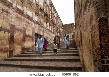 Entrance And Stairs Of Lahore Fort In Punjab, Pakistan