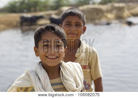 Portrait Of 2 Pakistani Boys