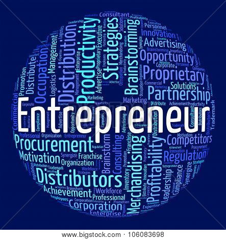 Entrepreneur Word Means Businessman Dealer And Magnate