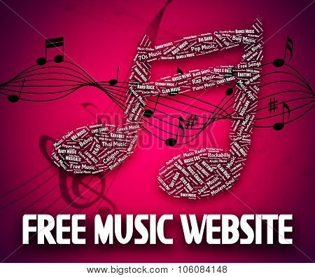 Free Music Website Shows With Our Compliments And Domain
