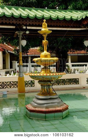 Ablution fountain at Kampung Kling Mosque at Malacca, Malaysia