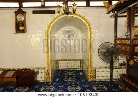 Mihrab of Kampung Kling Mosque at Malacca, Malaysia