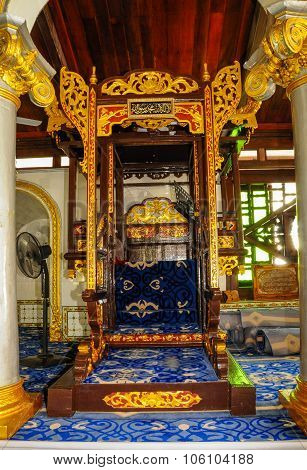 Mimbar of Kampung Kling Mosque at Malacca, Malaysia