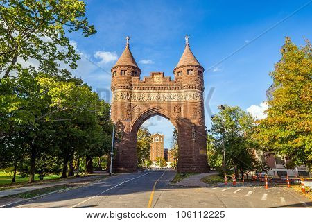 Soldiers And Sailors Memorial Arch In Hartford.