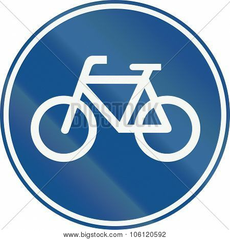 Netherlands Road Sign G11 - Route For Pedal Cycles Only