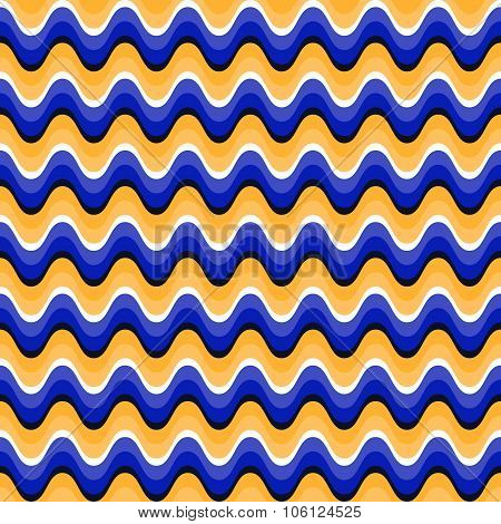 Wavy seamless pattern with optical illusion