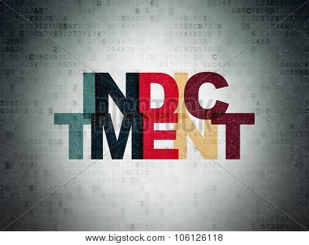 Law concept: Indictment on Digital Paper background