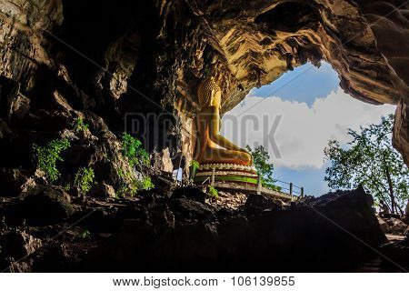 Golden Buddhist  In Wild Cave