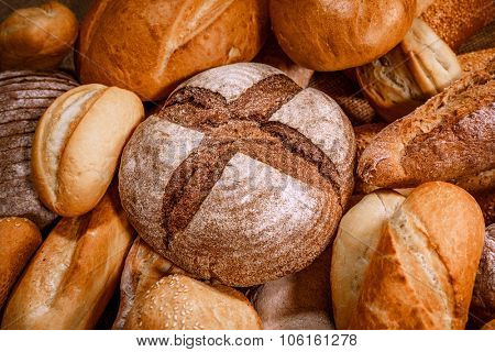 Breads and baked goods close-up