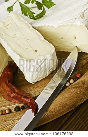camembert cheese slice.