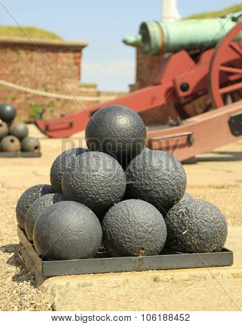 Stacked cannonballs