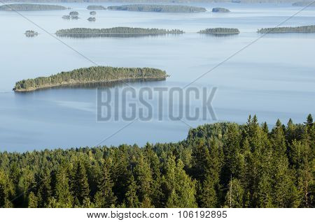 landscape top view Koli National Park Finland