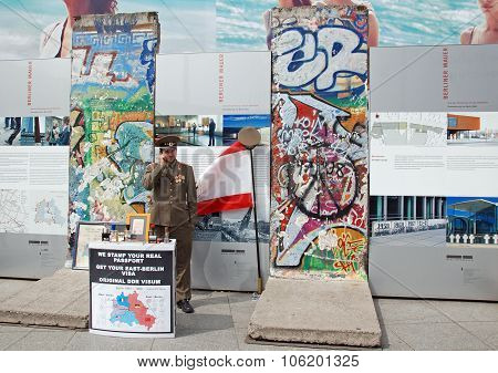 Man reacting as an East German National Police