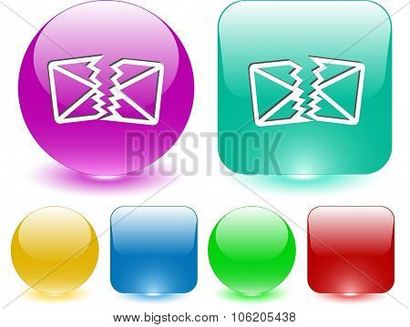 defective mail. Raster interface element.