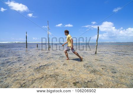 Trekking Across Coral Reefs In Brazil