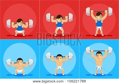 Weightlifting animation frames