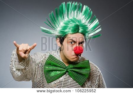 Funny man with mohawk hairstyle